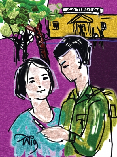 Cây bút vỏ bằng trúc