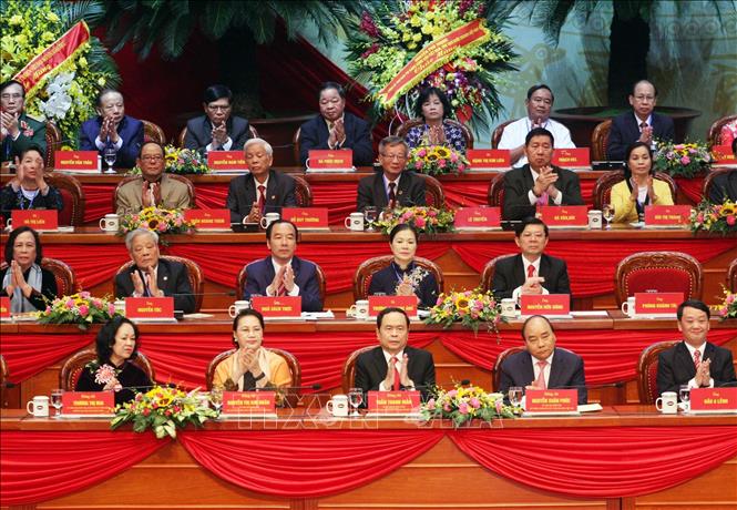 Đo&agrave;n Chủ tịch Đại hội. Ảnh: TTXVN