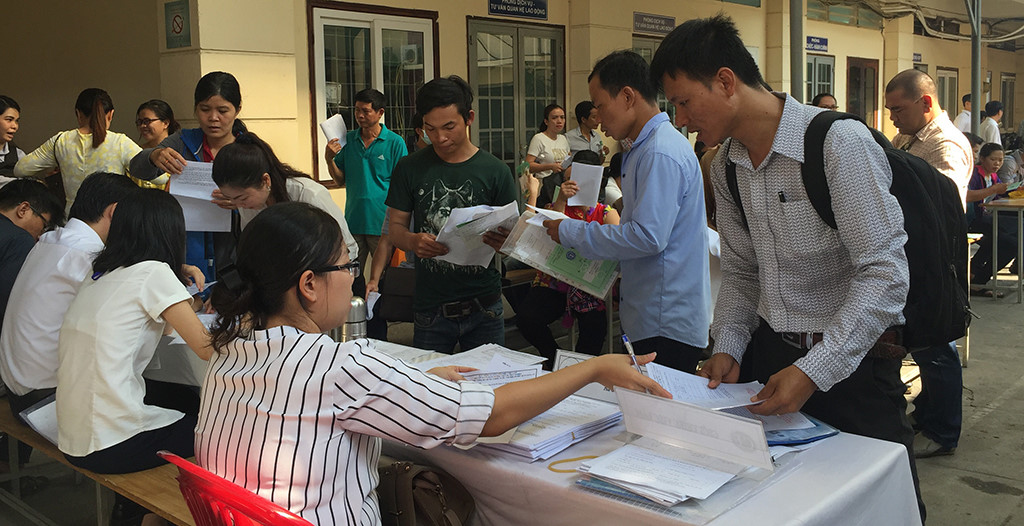 Một chương tr&igrave;nh tư vấn giới thiệu việc l&agrave;m. (Ảnh: I.E)