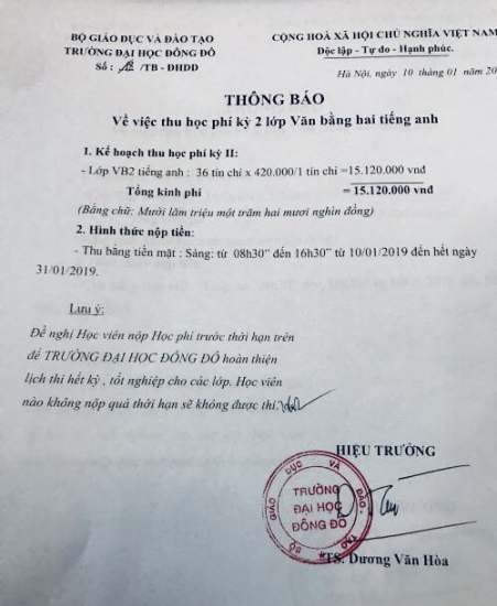 Vụ liên kết đào tạo cử nhân Anh văn giữa Trường Đại học Đông Đô và Trường Cán bộ quản lí giáo dục TP Hồ Chí Minh: Nhiều khuất tất cần được làm rõ