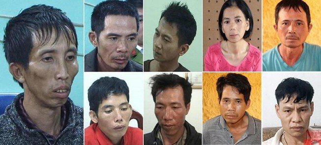 C&aacute;c bị can trong vụ &aacute;n. Ảnh TTO