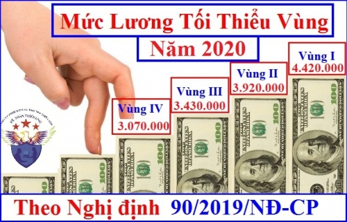 Lương tối thiểu vùng tăng từ ngày 1/1/2020