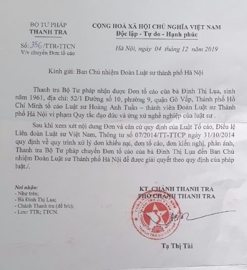 Luật sư bị tố vì hù “xử” tòa, có dấu hiệu vu cáo nguyên đơn ?!