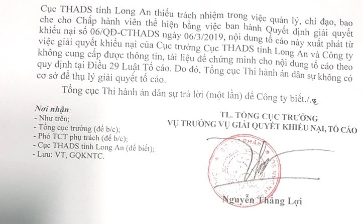   Diễn biến bất ngờ “Vụ tranh chấp Dự án Khu dân cư cao cấp và Trường đua ngựa 500ha ở Long An”:  Ông Vụ trưởng cũng ra văn bản “lạ” (!)