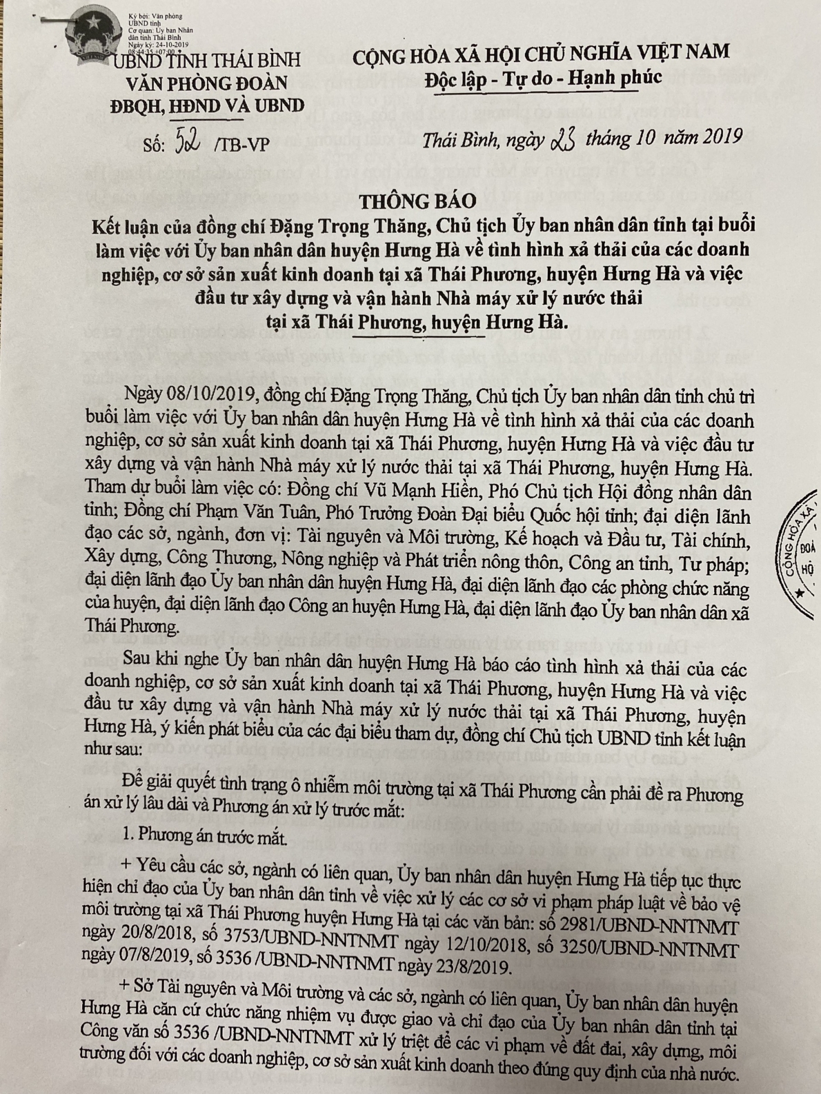 Nhà máy xử lý nước thải tập trung làng nghề Phương La, “kẻ ăn rươi, người chịu bão”