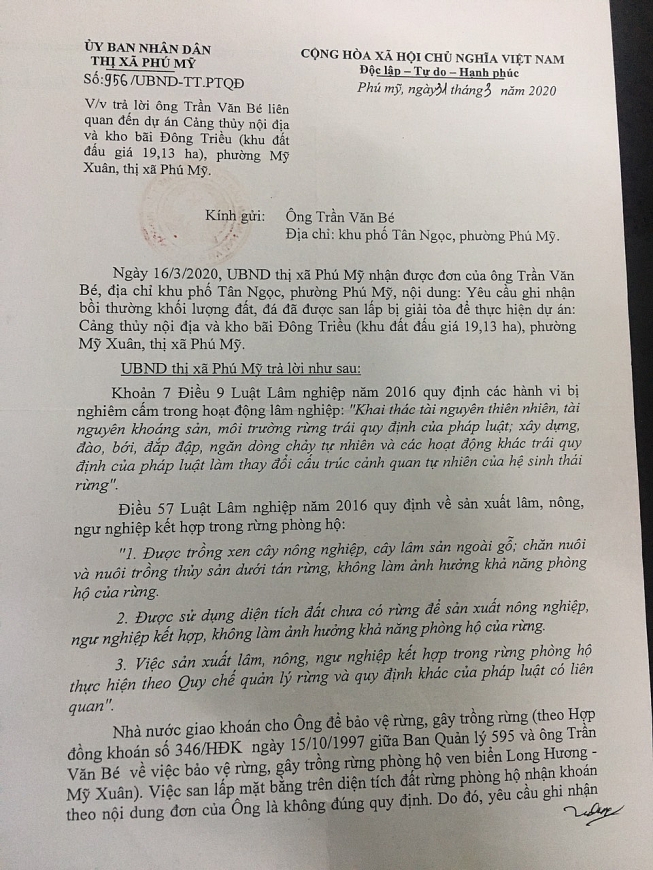 Bà Rịa – Vũng Tàu: Người dân cần phương án bồi thường, hỗ trợ “thấu tình, đạt lý”!