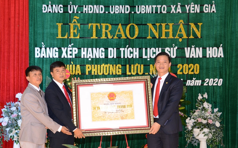Bắc Ninh: Đón nhận Bằng xếp hạng Di tích Lịch sử - Văn hóa chùa Phương Lưu