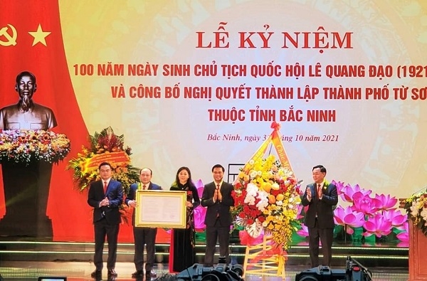 Thị xã Từ Sơn, tỉnh Bắc Ninh trở thành thành phố từ ngày 1/11/2021