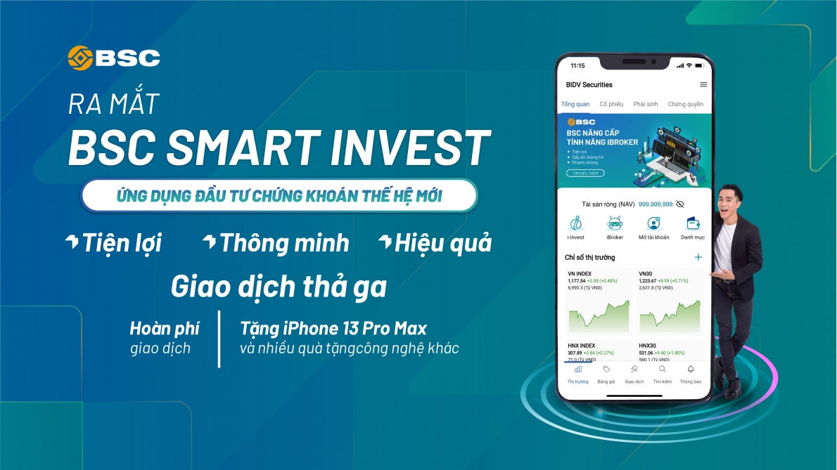 Chứng khoán BIDV ra mắt ứng dụng đầu tư chứng khoán BSC Smart Invest Chứng khoán BIDV ra mắt ứng dụng đầu tư chứng khoán BSC Smart Invest