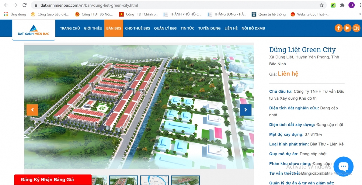Dự án Dũng Liệt Green City chào bán trái phép khi chưa đủ điều kiện pháp lý du an dung liet green city chao ban trai phep khi chua du dieu kien phap ly