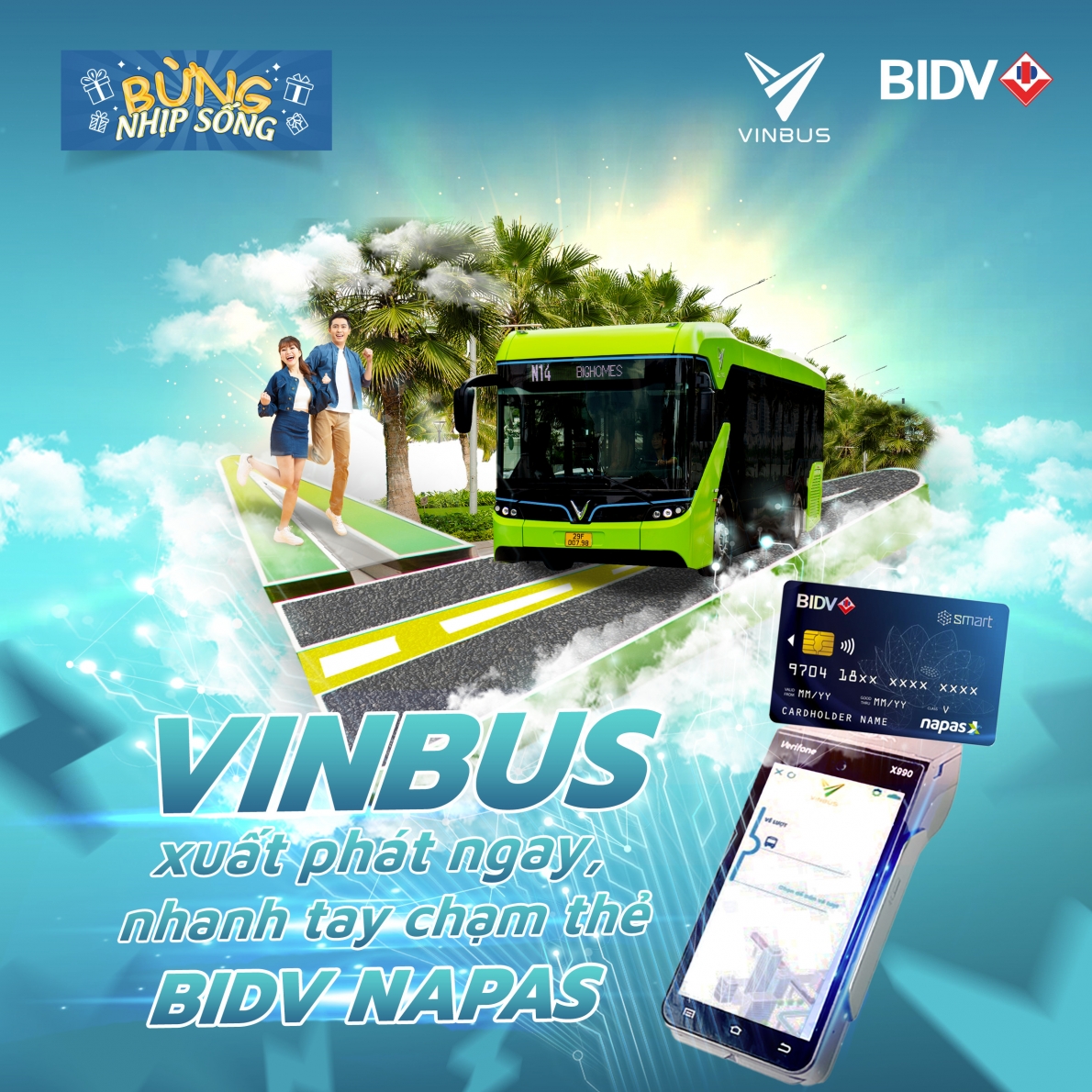Dễ dàng mua vé buýt điện Thủ đô bằng thẻ BIDV NAPAS Dễ dàng mua vé buýt điện Thủ đô bằng thẻ BIDV NAPAS
