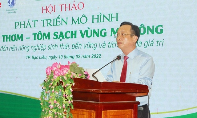 Phát triển mô hình lúa thơm - tôm sạch vùng Mê Kông